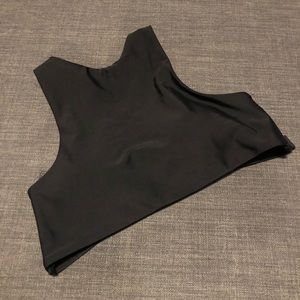 Black halter bikini top